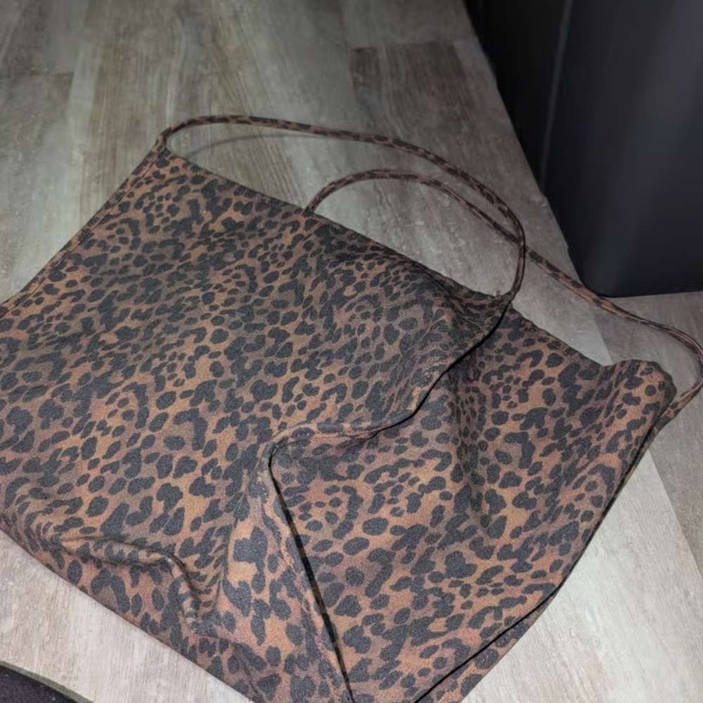ASOS Leopard Print Tote in Brown and Black